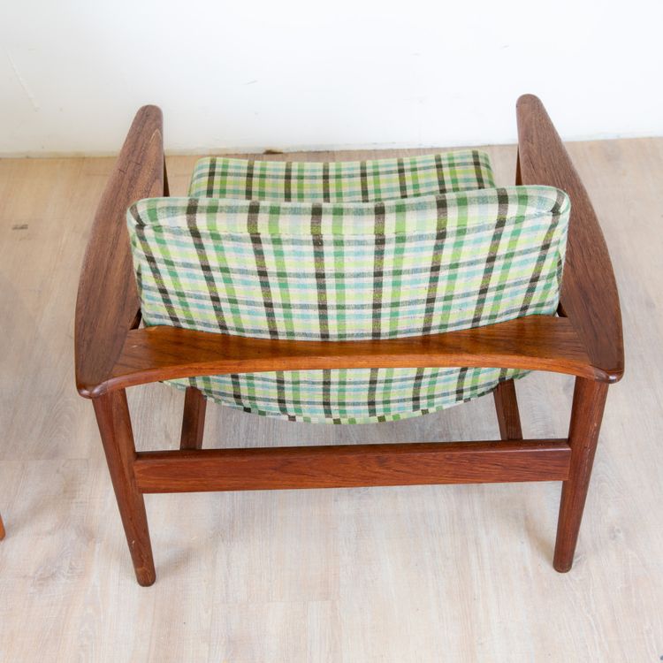 Skandinavische Teakholzsessel, Dänemark 1960er, 2er Set