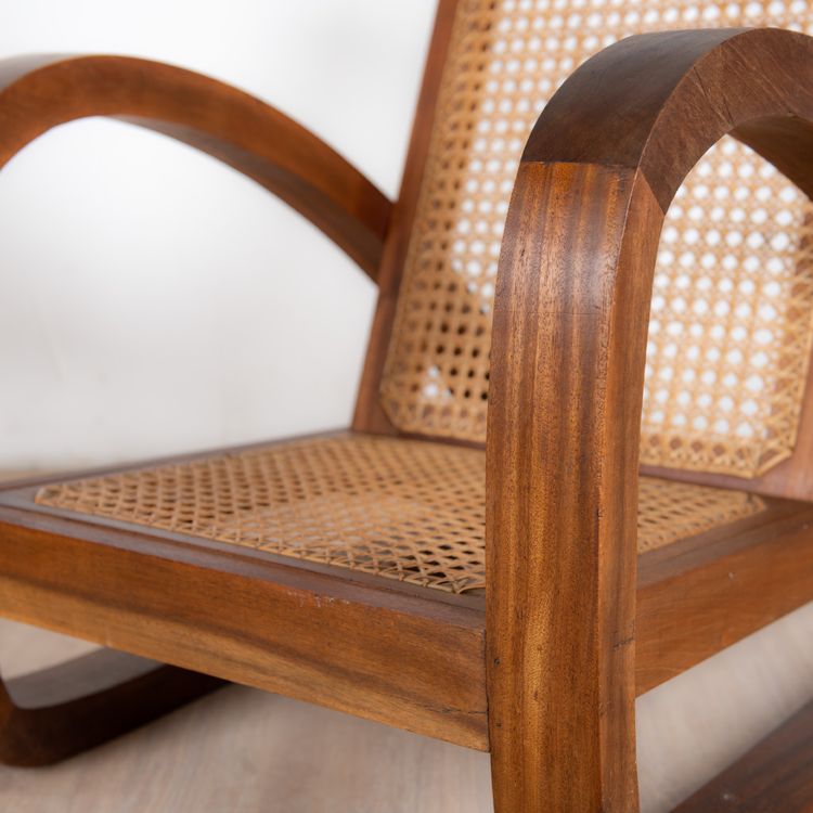 Tropische Art Deco Sessel aus Teakholz, 1960er, 2er Set