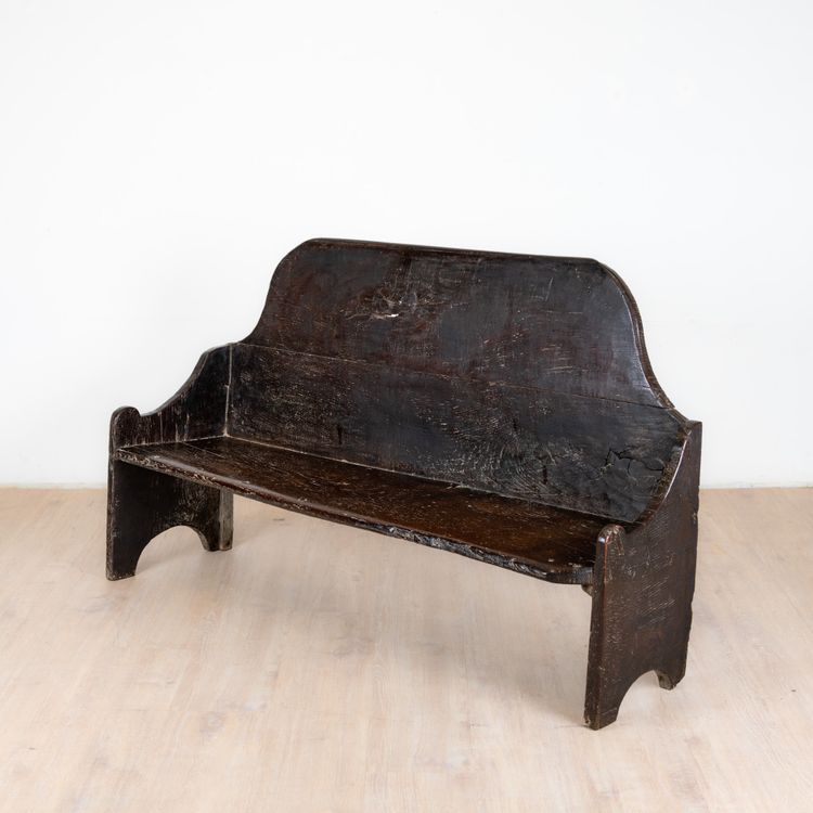 17th Century Fireplace Bench in Oak, France