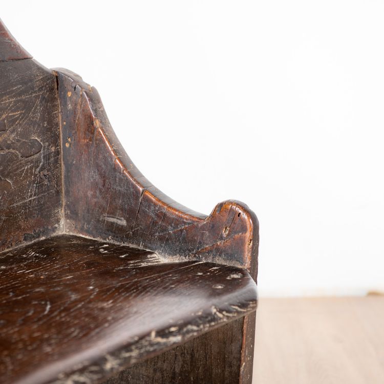 17th Century Fireplace Bench in Oak, France