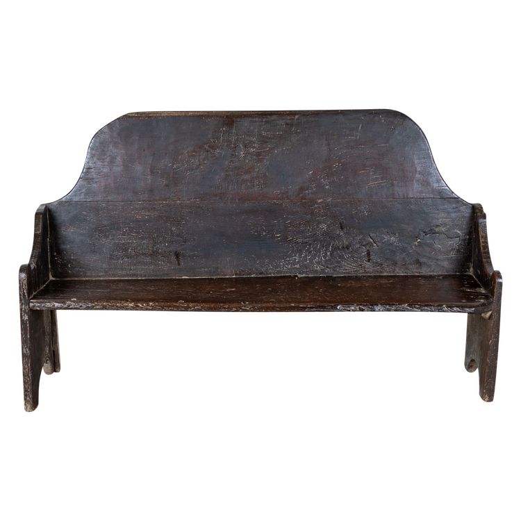 17th Century Fireplace Bench in Oak, France