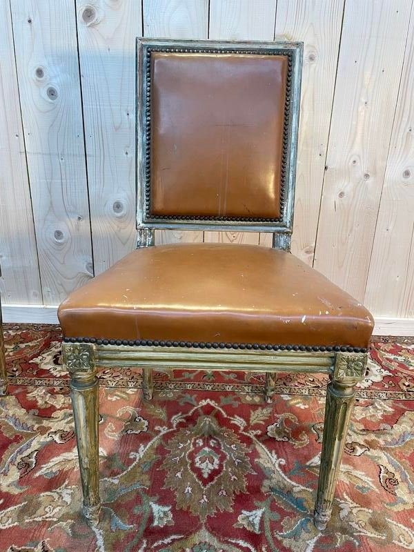Suite di 4 sedie in stile Louis XVI