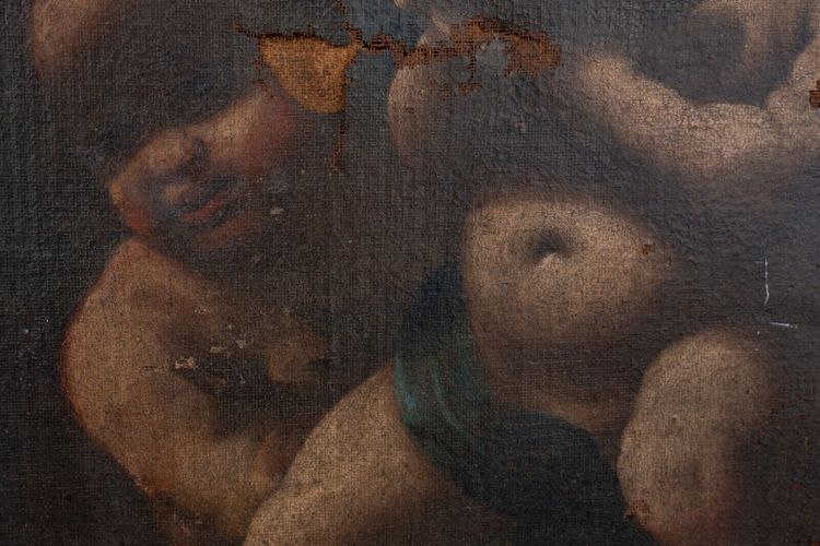 Öl auf Leinwand XVII Italienisch Engel Liebe