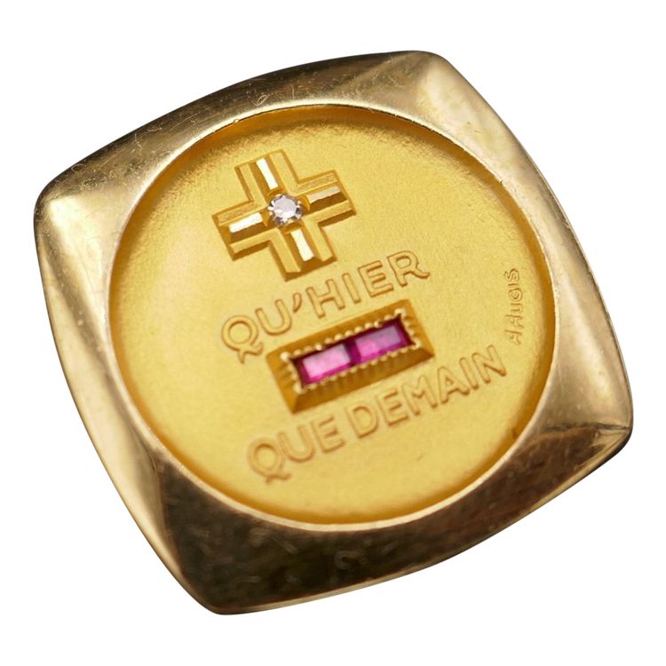 Medaglia d'amore Augis d'epoca, oro 18 carati.