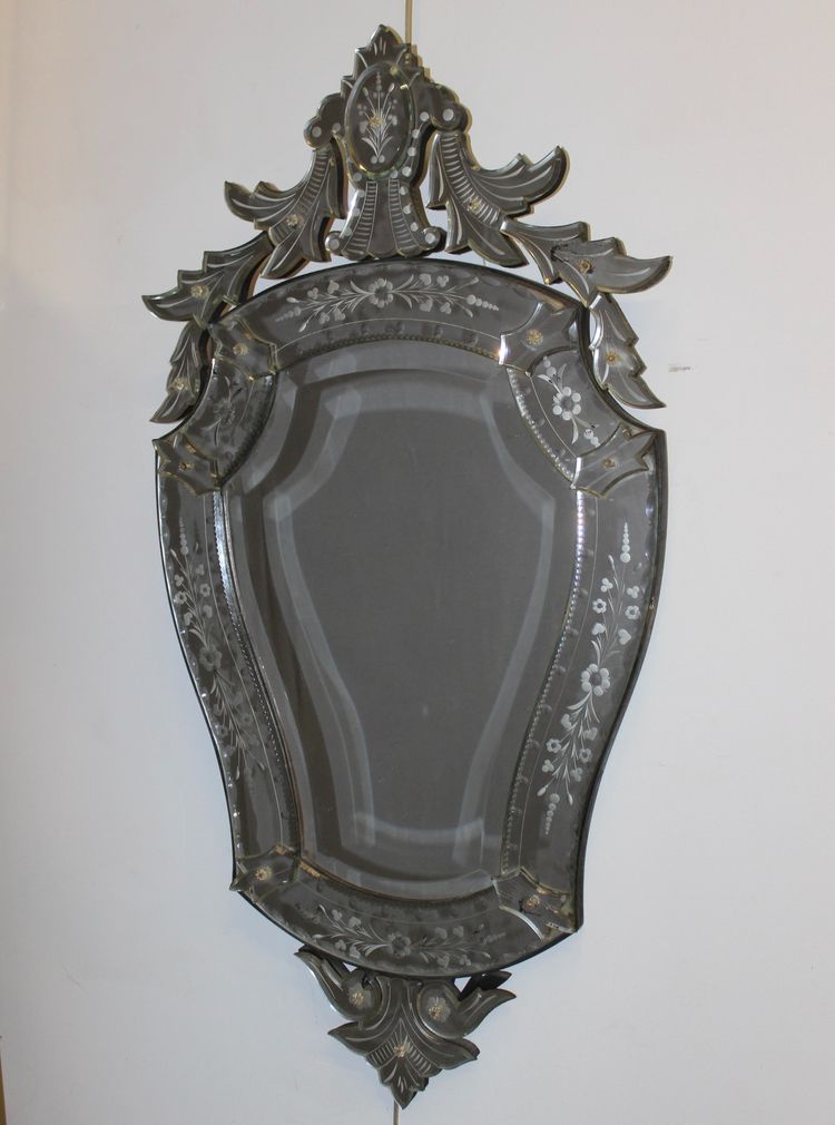 Specchio floreale veneziano 1950 circa