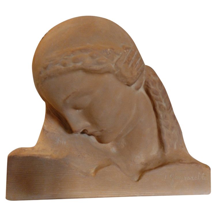Sculpture - Terre-cuite - La Méditation - A. Genarelli ( 1881-1943)