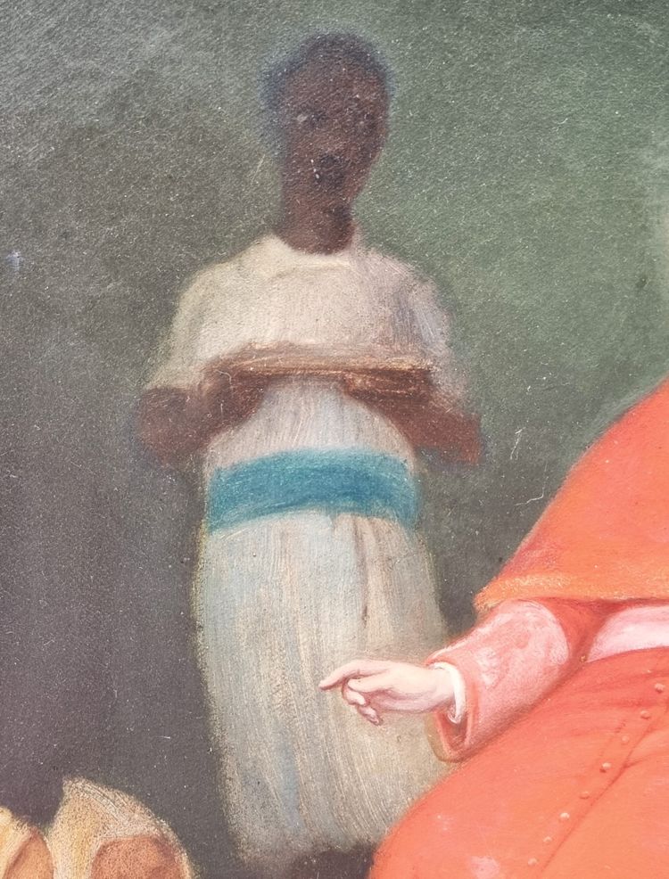 Kardinal Lavigerie und zwei weiße Väter