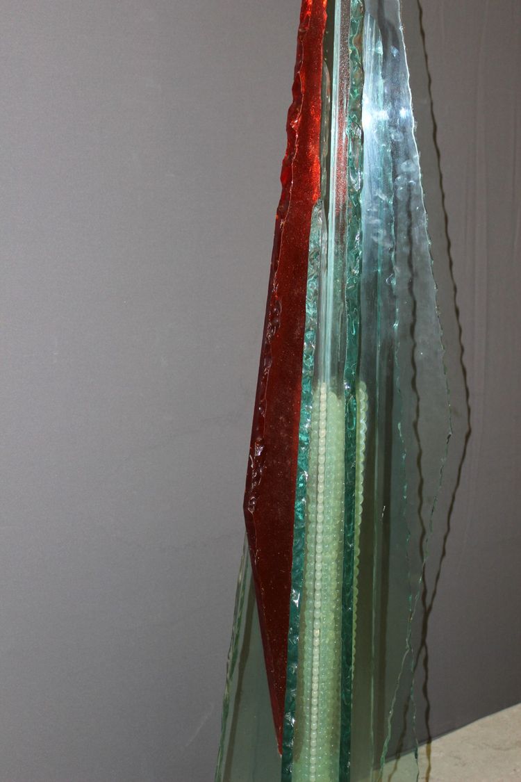 Importante Sculpture En Verre Par Thibault d'Aucuns XX