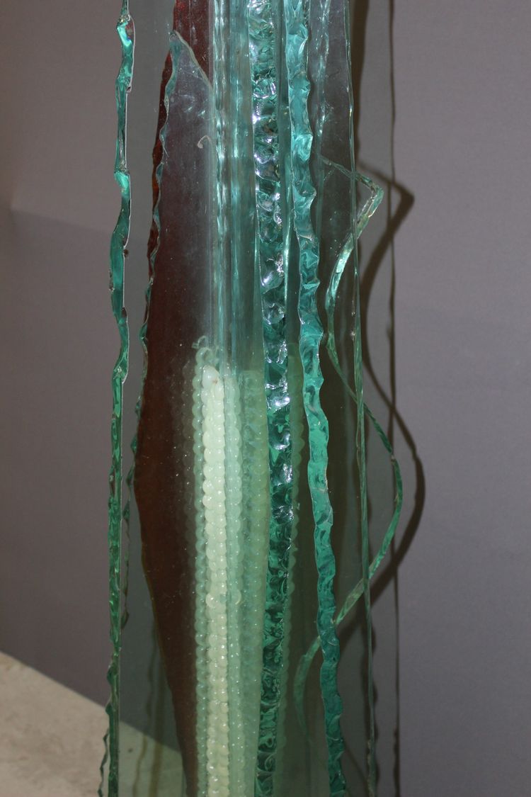 Importante Sculpture En Verre Par Thibault d'Aucuns XX