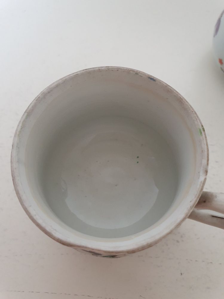 Chinese export porcelain famille rose pots à jus 18th c Qianlong period