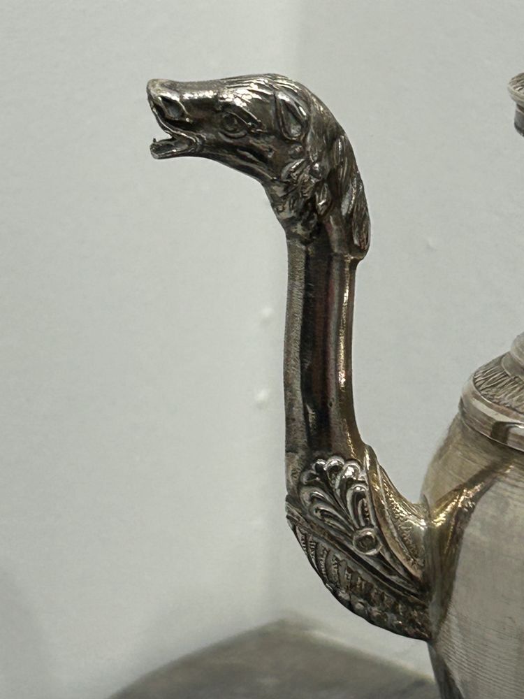 Verseuse - Théière - Cafetière égoïste En Argent Massif Poinçon Minerve Fin XIXéme Siècle 