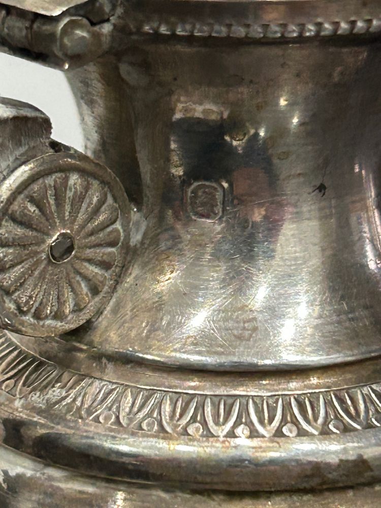 Verseuse - Théière - Cafetière égoïste En Argent Massif Poinçon Minerve Fin XIXéme Siècle 