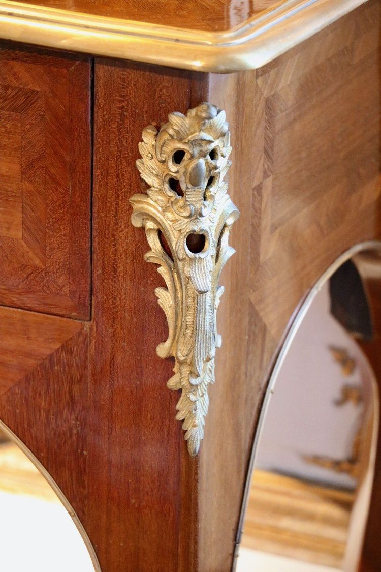 Supporto per parrucca intarsiato in legno di amaranto del periodo Regency