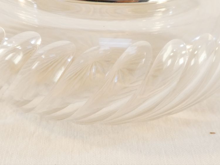 Bomboniera ART NOUVEAU in CRISTALLO e ARGENTO SOLIDO con decorazione IRIS