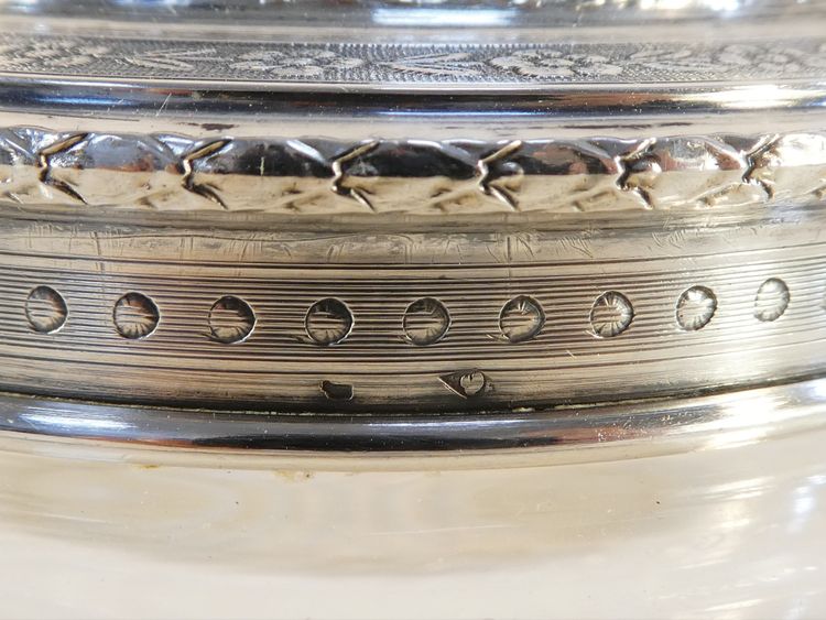 Bomboniera ART NOUVEAU in CRISTALLO e ARGENTO SOLIDO con decorazione IRIS