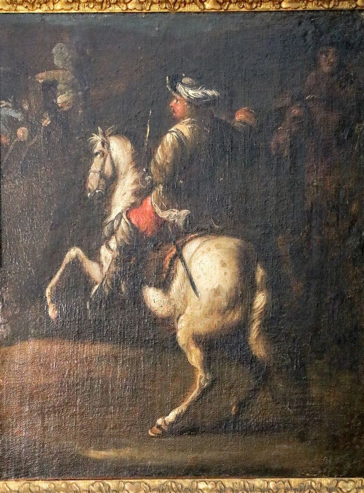 Öl auf Leinwand, Darstellung eines Reiters