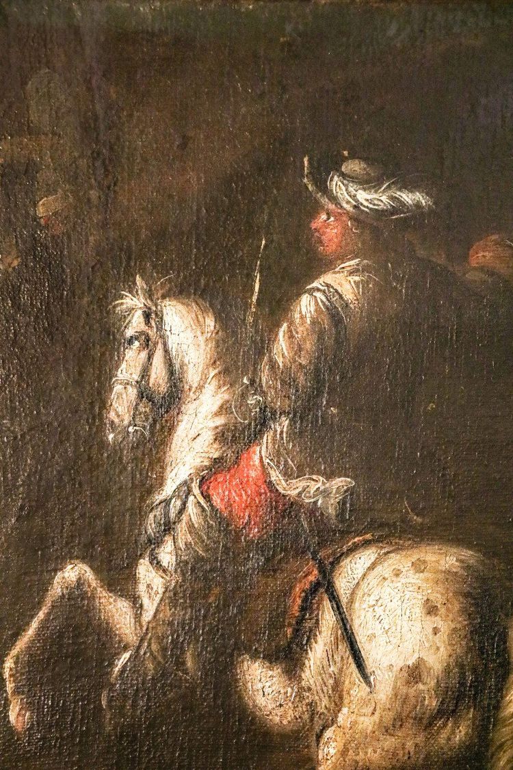 Öl auf Leinwand, Darstellung eines Reiters