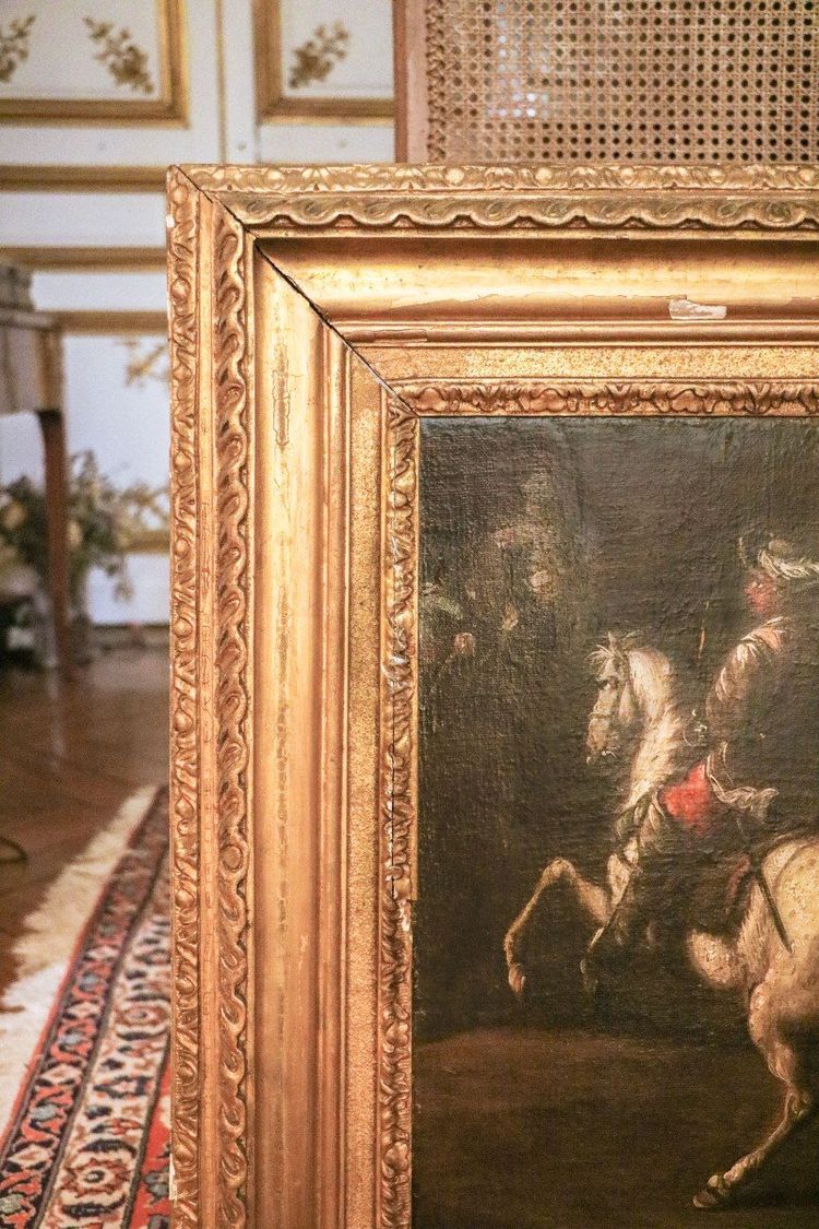 Öl auf Leinwand, Darstellung eines Reiters