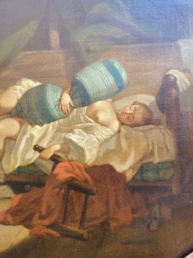 Hst Soggetto erotico, con cornice, XIX secolo