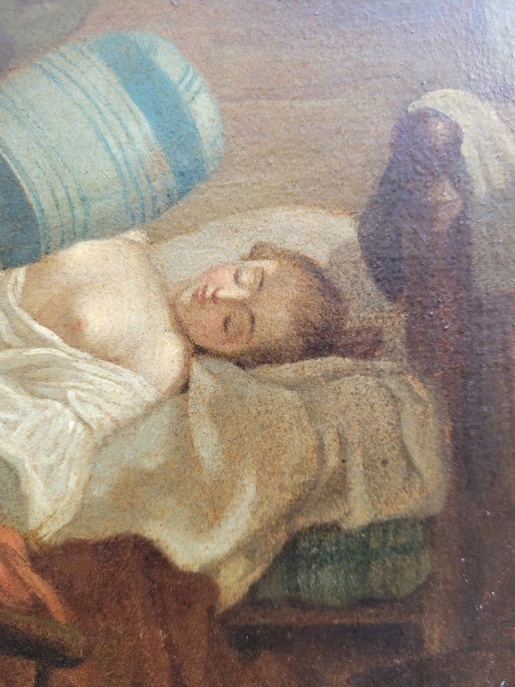 Hst Soggetto erotico, con cornice, XIX secolo