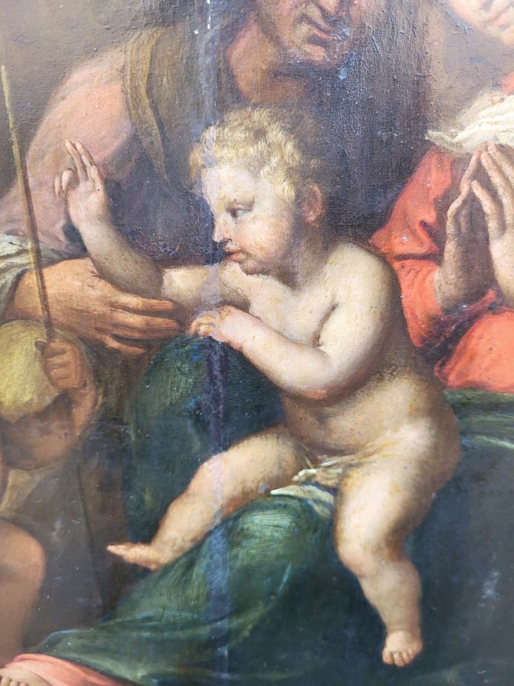 Italienische Schule, Madonna der göttlichen Liebe, auf Holz, 17./18. Jahrhundert