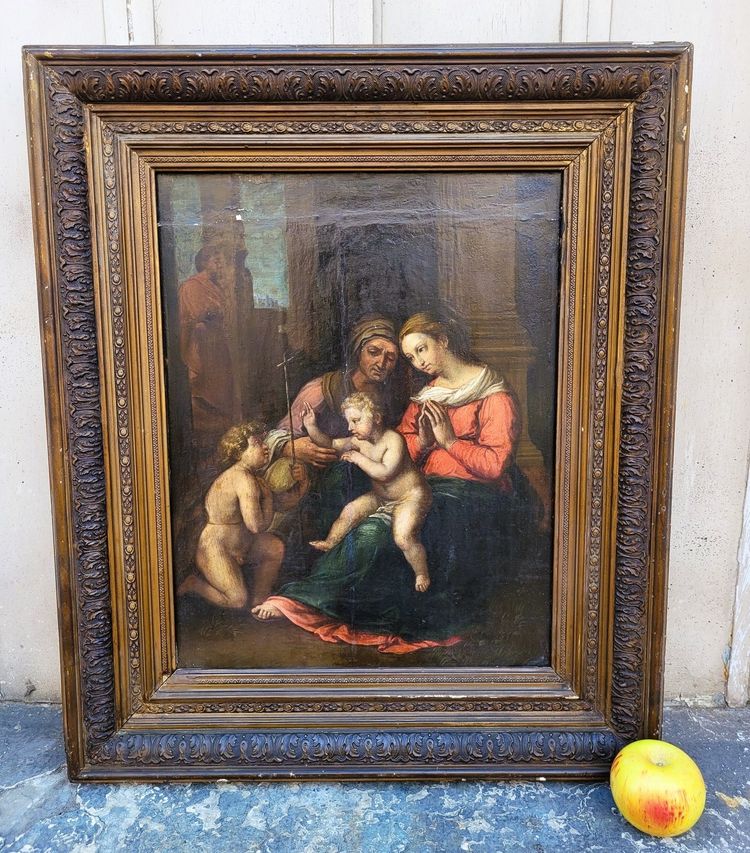 Italienische Schule, Madonna der göttlichen Liebe, auf Holz, 17./18. Jahrhundert