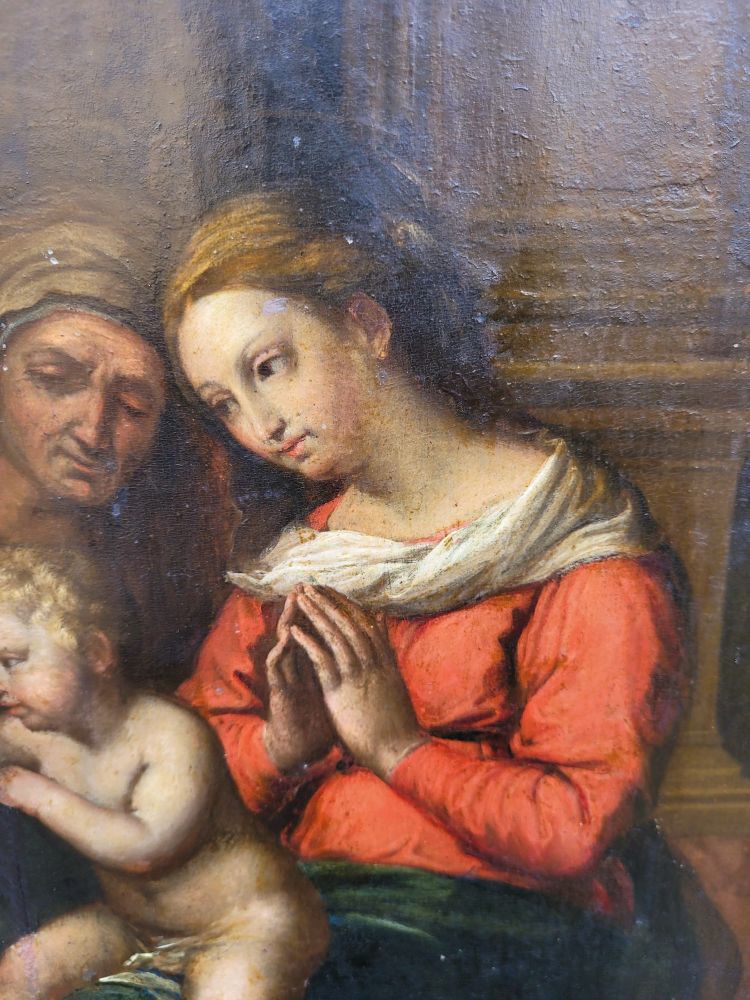 Italienische Schule, Madonna der göttlichen Liebe, auf Holz, 17./18. Jahrhundert