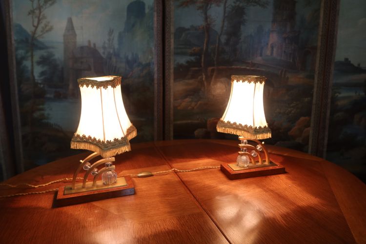 Paire de lampes de table vintage