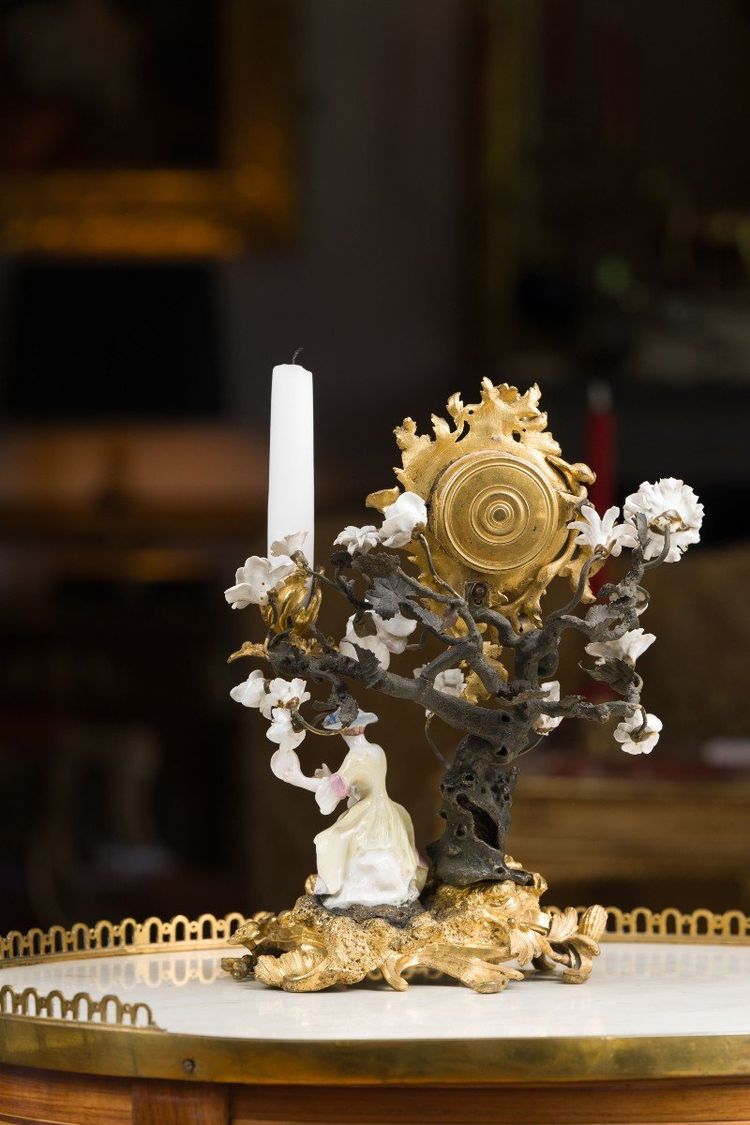 Small Watch Holder Candlestick Clock