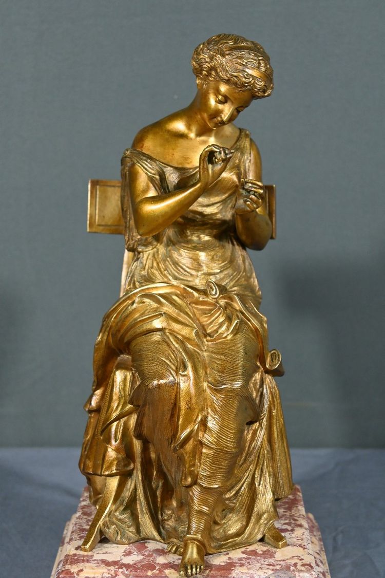 Bronzo con patina dorata “La Couture” – Inizio XX secolo