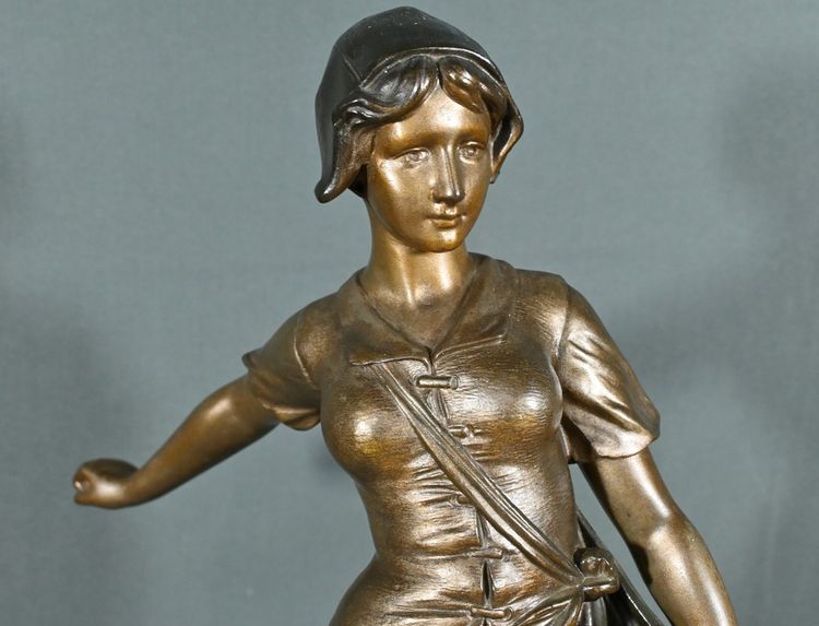 Sculpture en Régule Titrée « Semeuse », signée A. de Ranieri – Milieu XXe