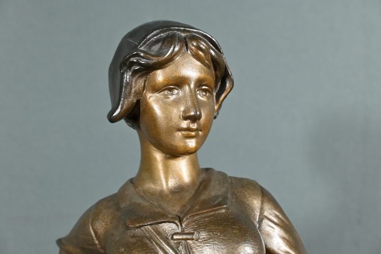 Sculpture en Régule Titrée « Semeuse », signée A. de Ranieri – Milieu XXe