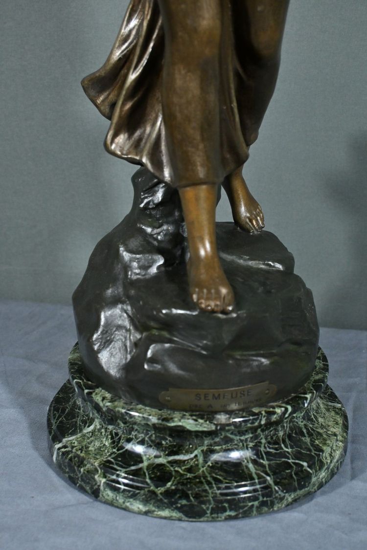 Sculpture en Régule Titrée « Semeuse », signée A. de Ranieri – Milieu XXe