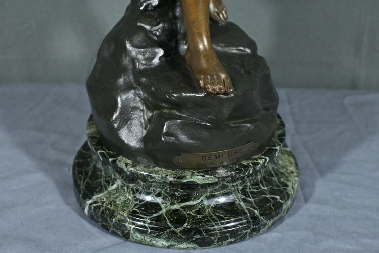 Sculpture en Régule Titrée « Semeuse », signée A. de Ranieri – Milieu XXe