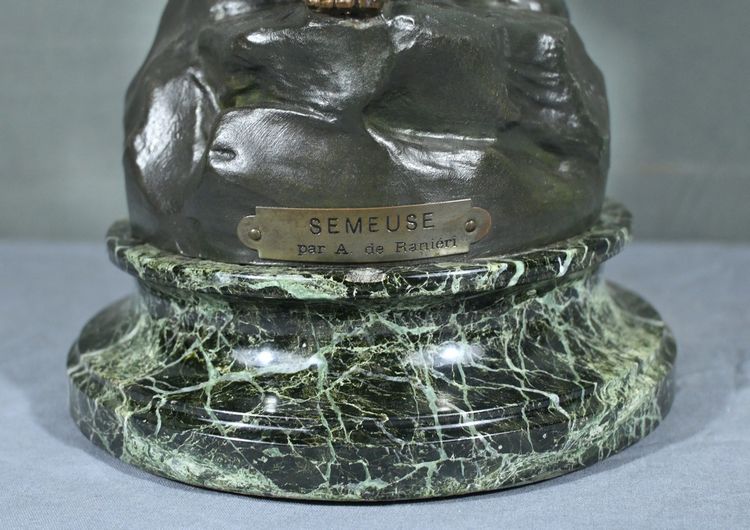 Sculpture en Régule Titrée « Semeuse », signée A. de Ranieri – Milieu XXe