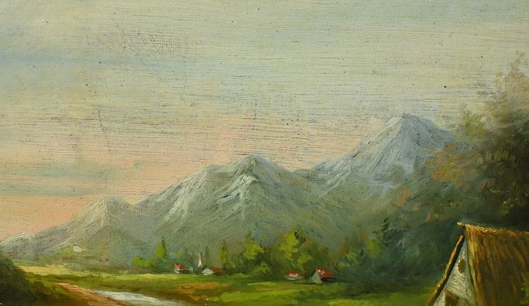 Olio su tela “Il mulino” di N. Okolowicz – Inizio XX secolo