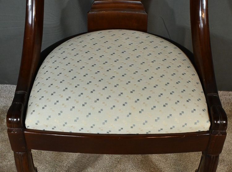 Suite de 4 Chaises Gondole en Acajou, époque Restauration – 1ère Partie XIXe