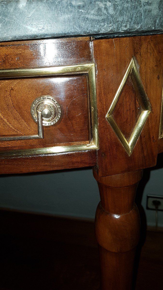 Console Desserte En Noyer - époque 18ème - Louis XVI -