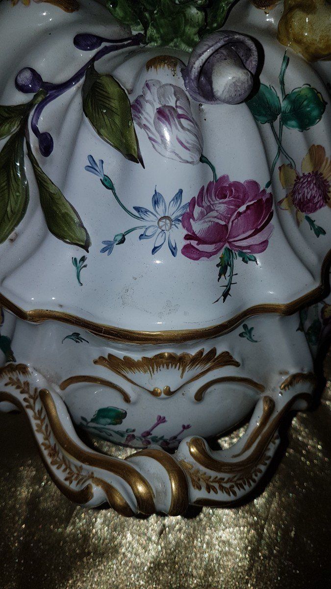 Pot à Oille En Faïence Polychrome Early 20th century