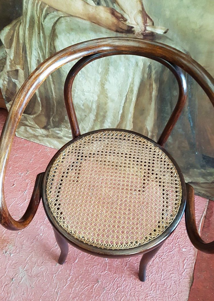 Fauteuil En Bois Courbé Signé Mundus Autriche