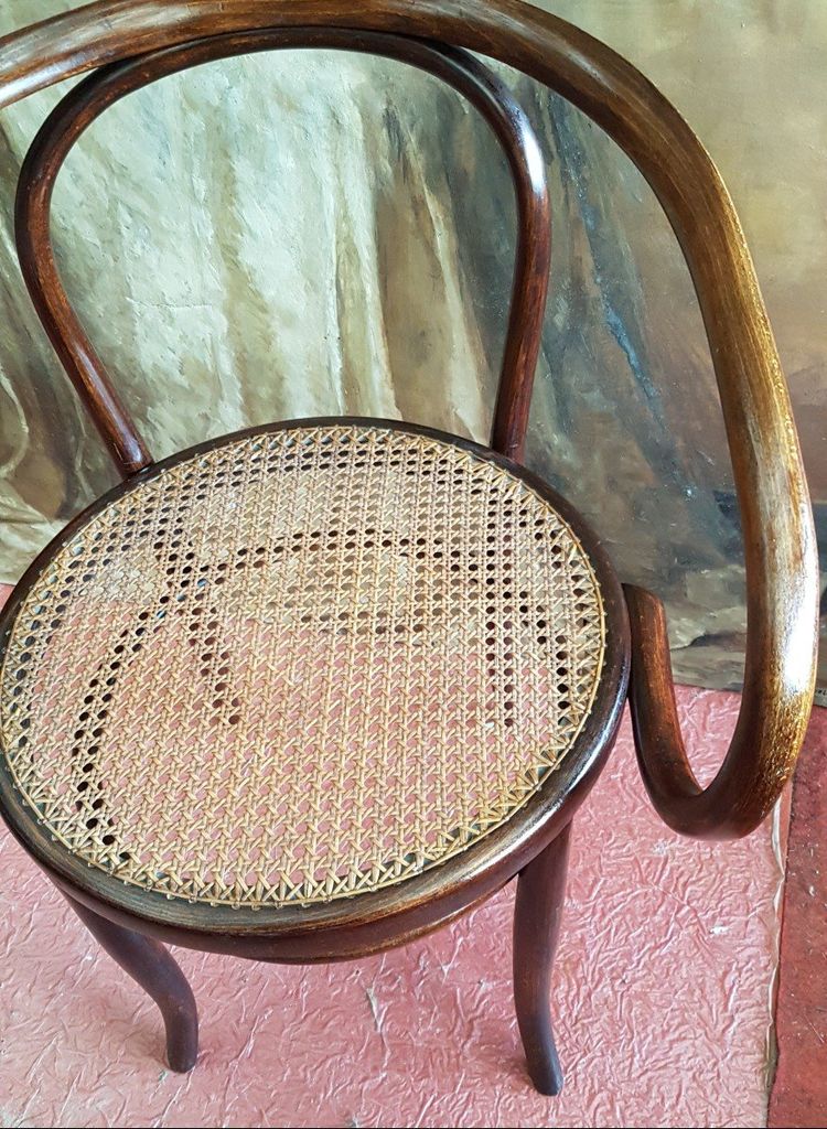 Fauteuil En Bois Courbé Signé Mundus Autriche