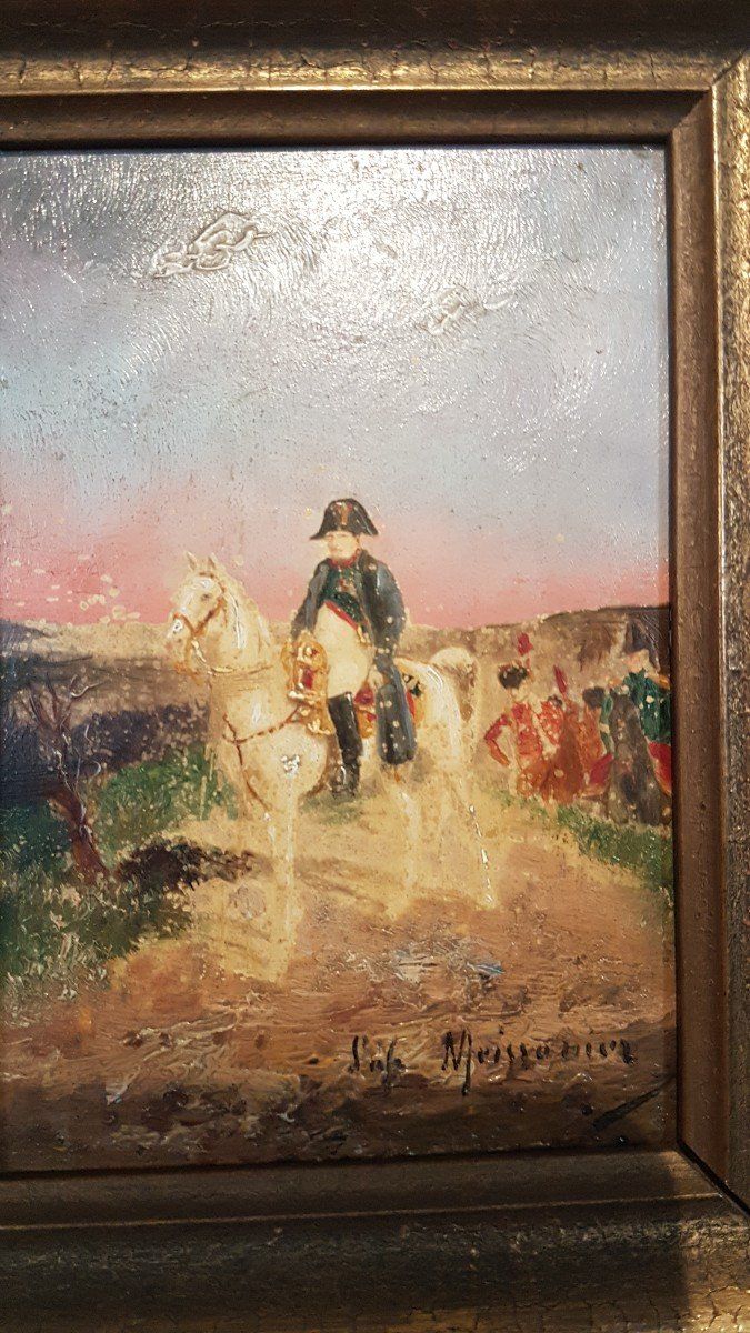 Französische Schule des 20. Jahrhunderts nach Ernest Meissonier - Napoleon Auf Seinem Pferd -.