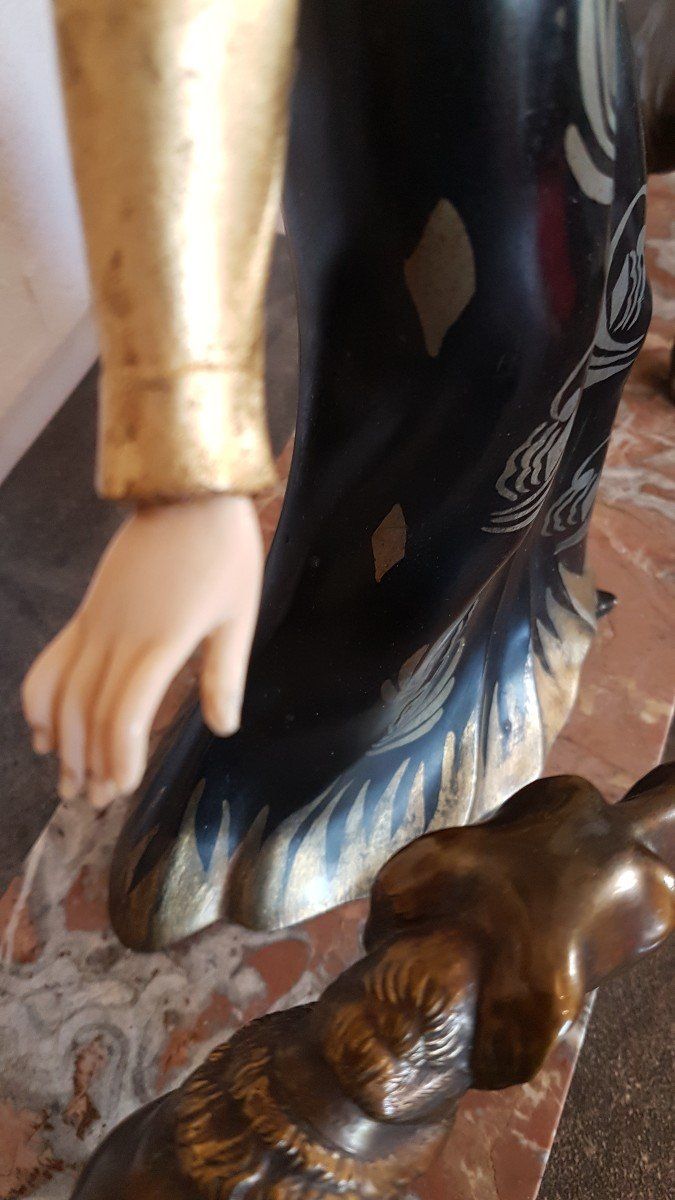 Scultura Art Deco Chryselephantine di Salvatore Melani circa 1925