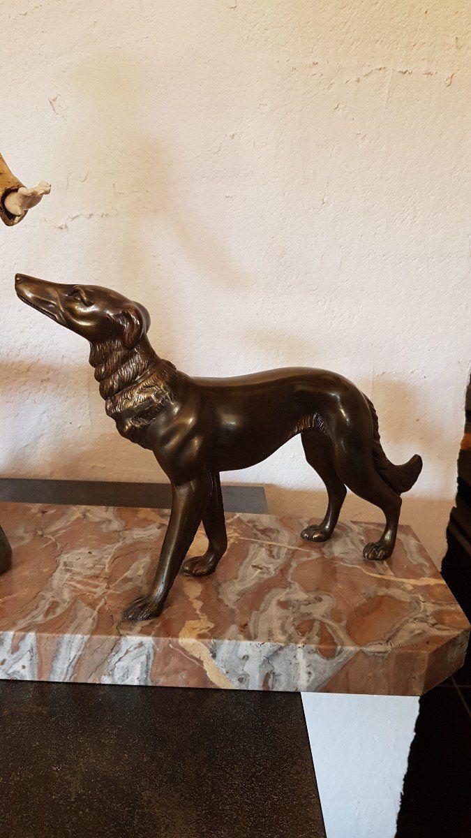Scultura Art Deco Chryselephantine di Salvatore Melani circa 1925
