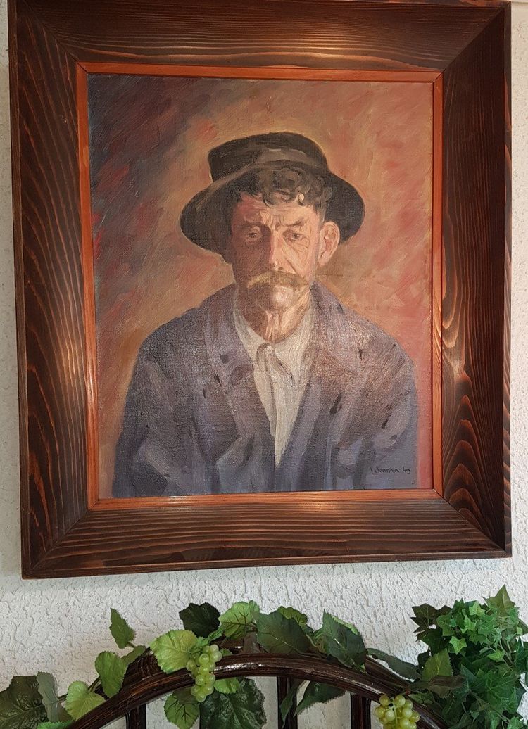 Portrait d'Un Homme Très Caractéristique By L.jeannin 1949
