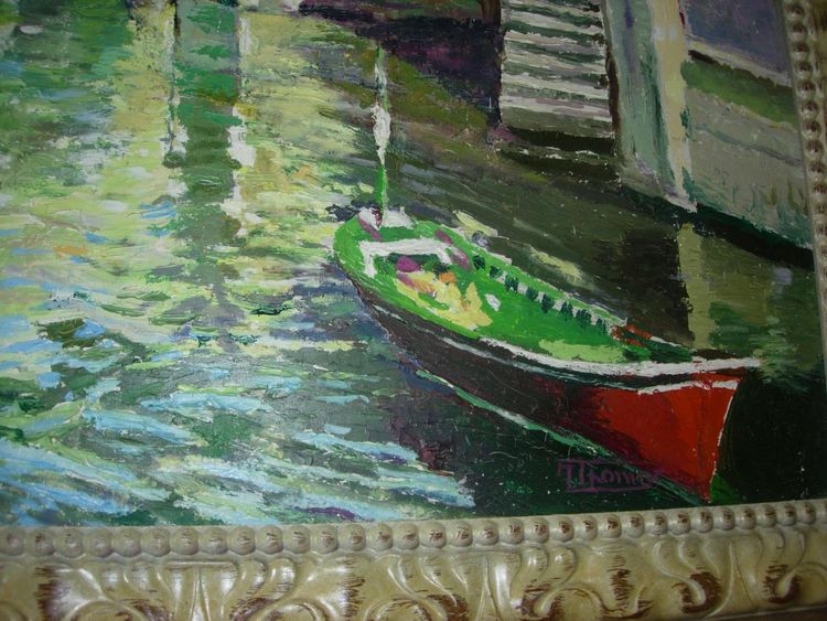 Très Grand Tableau  - Huile  Sur Toile  -  Paysage évoquant le Sud  - début 20ème .
