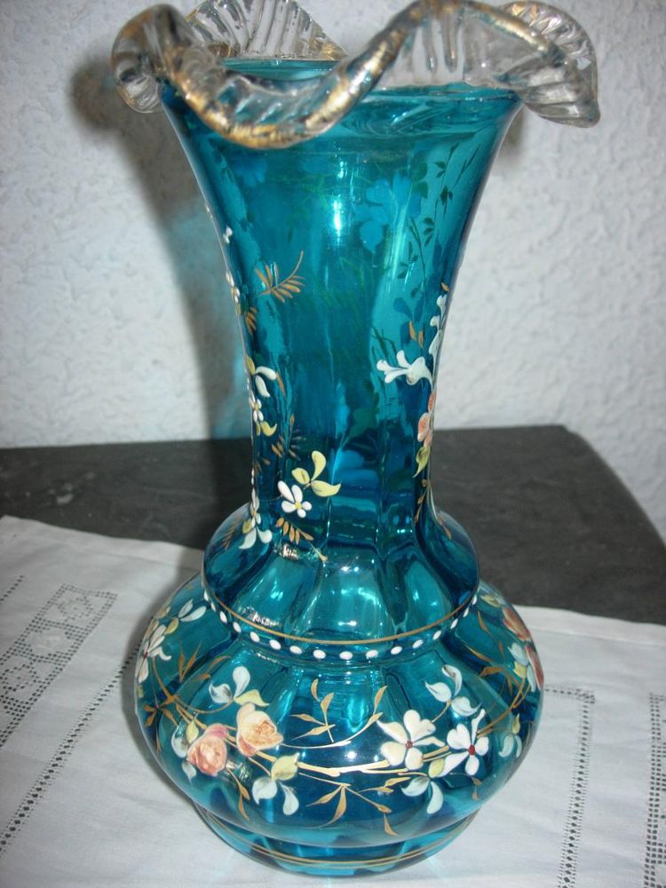 personalisierte Vase aus emailliertem Glas
