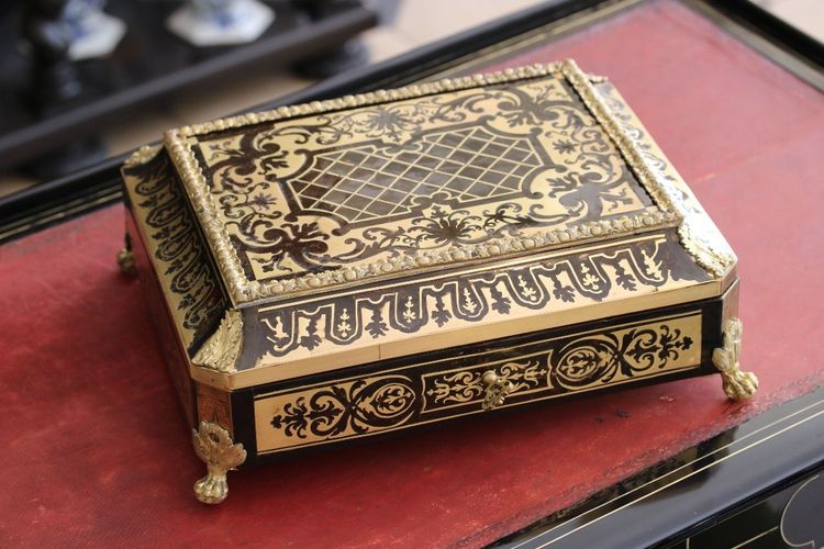 Boulle Marquetry Doucine Box