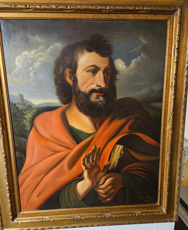Oil On Canvas Marouflaged On Panel By Max Jambois 19th century period