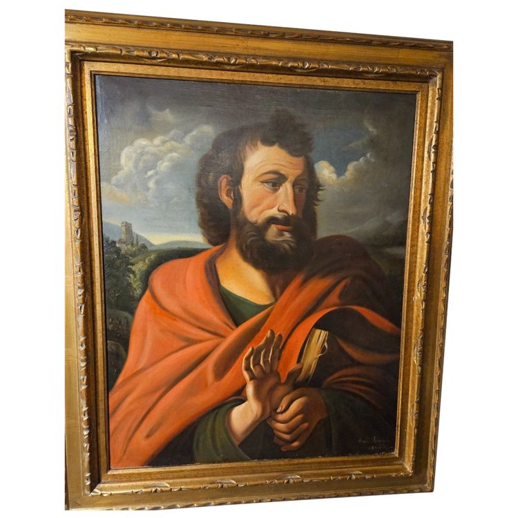 Oil On Canvas Marouflaged On Panel By Max Jambois 19th century period